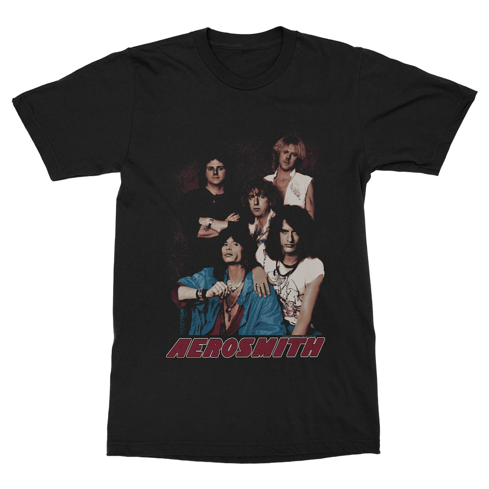 Aerosmith Portrait maglietta nera unisex foto vintage