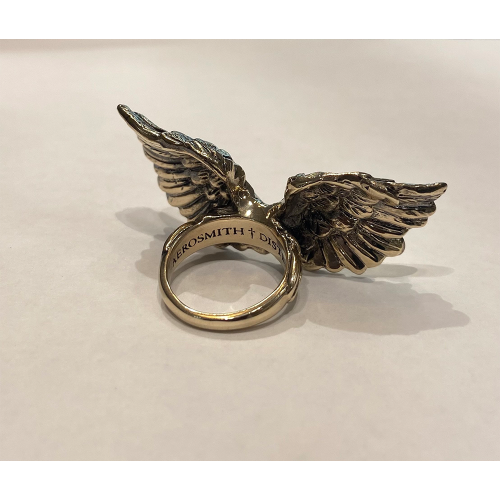 Aerosmith Angel of Mercy Anello Argento Diamanti Neri