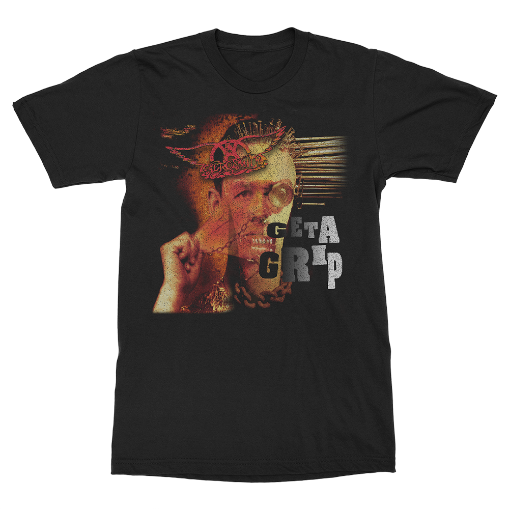 Aerosmith Get a Grip t-shirt nera unisex stampa frontale