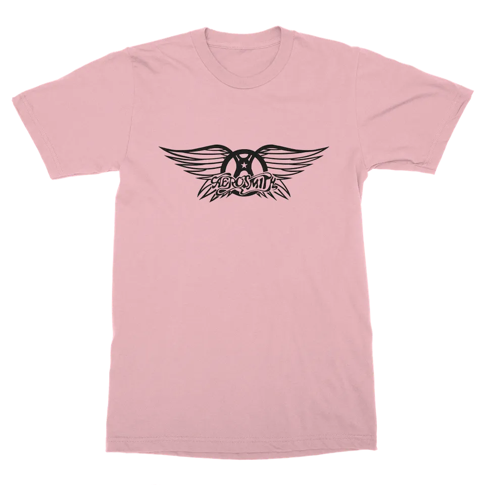 Aerosmith Pandora Box t-shirt rosa M logo piuma