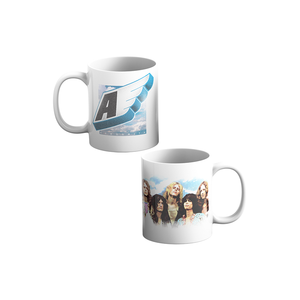 Aerosmith tazza bianca ceramica 15 oz foto band