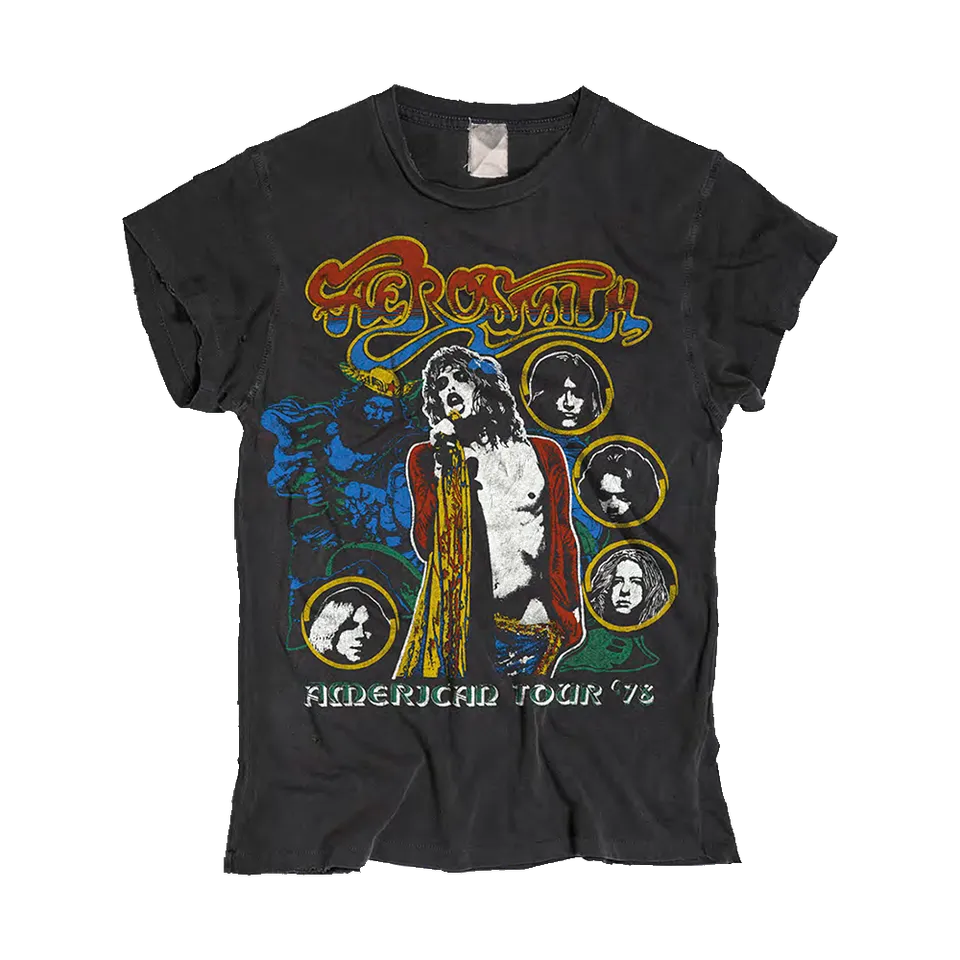 Aerosmith American Tour 78 t-shirt cotone USA