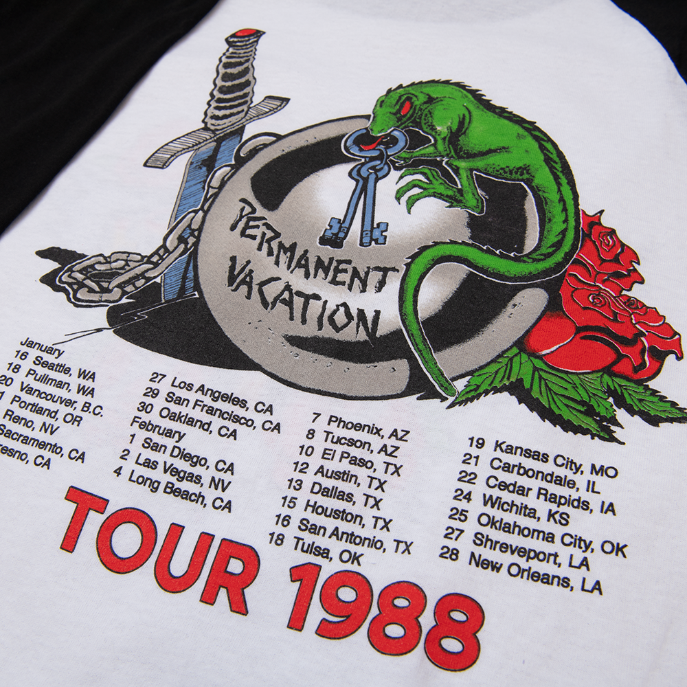 Aerosmith Permanent Vacation Tour maglietta raglan