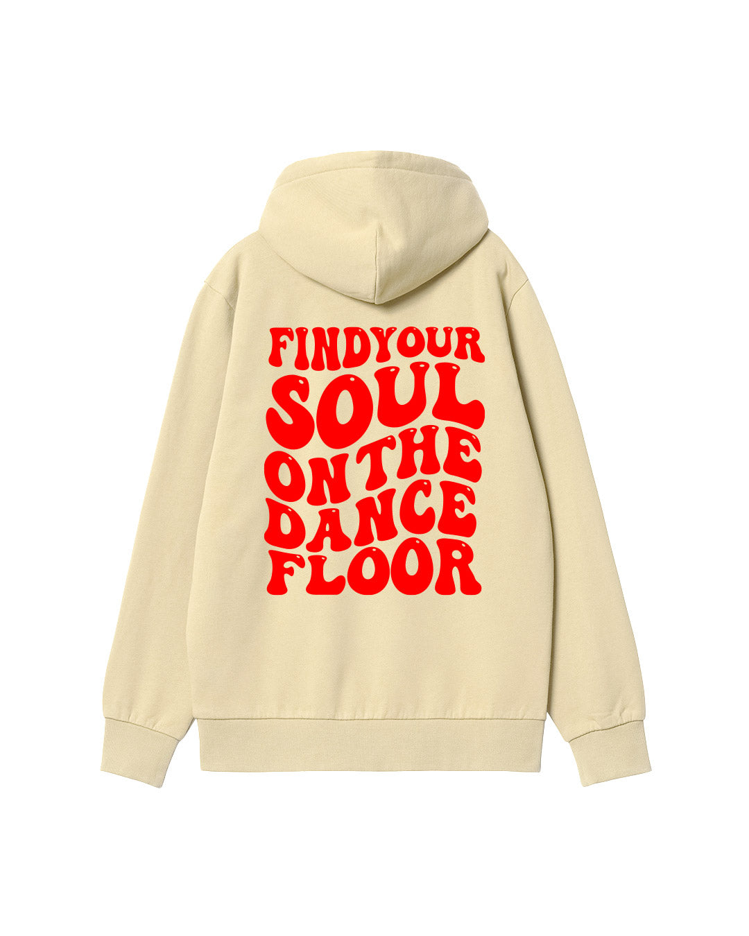 Soul Express Find Your Soul Felpa beige con cappuccio in cotone