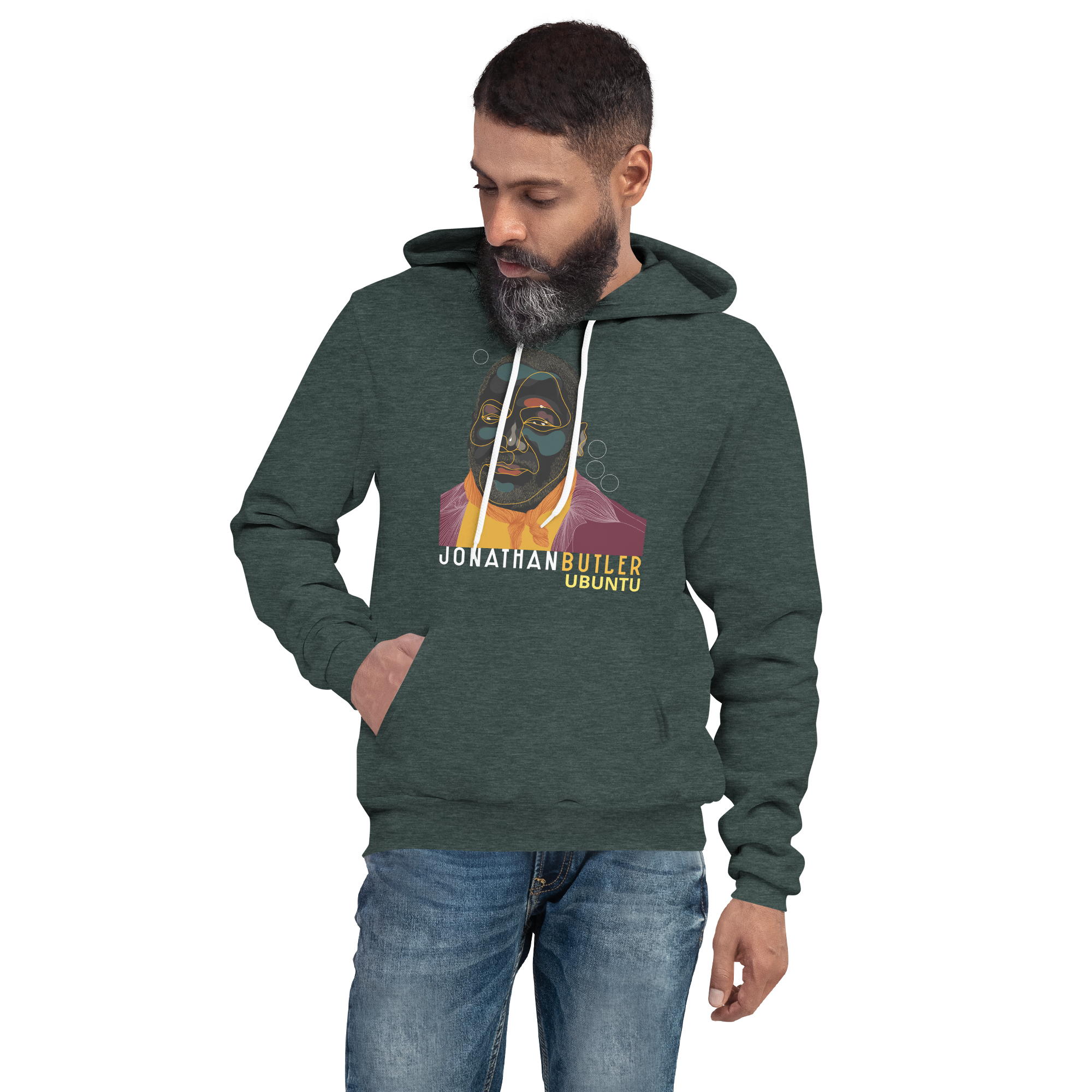 Jonathan Butler Ubuntu felpa cappuccio unisex nera
