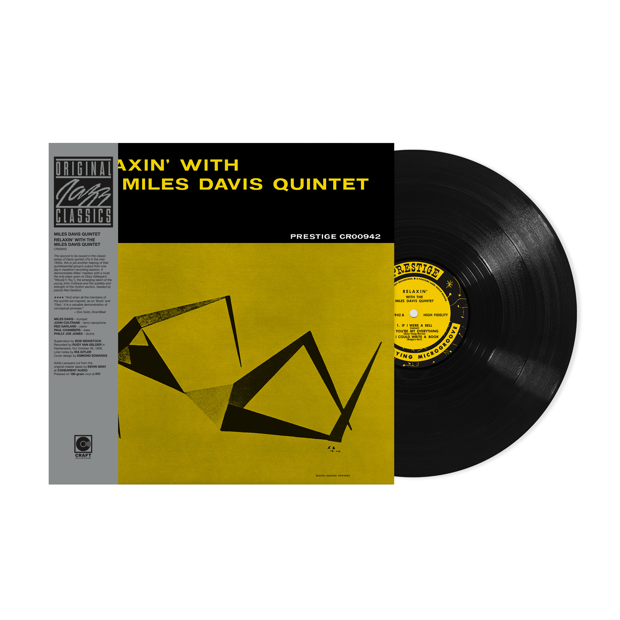 Original Jazz Classics Relaxin Miles Davis Quintet vinile LP 180g