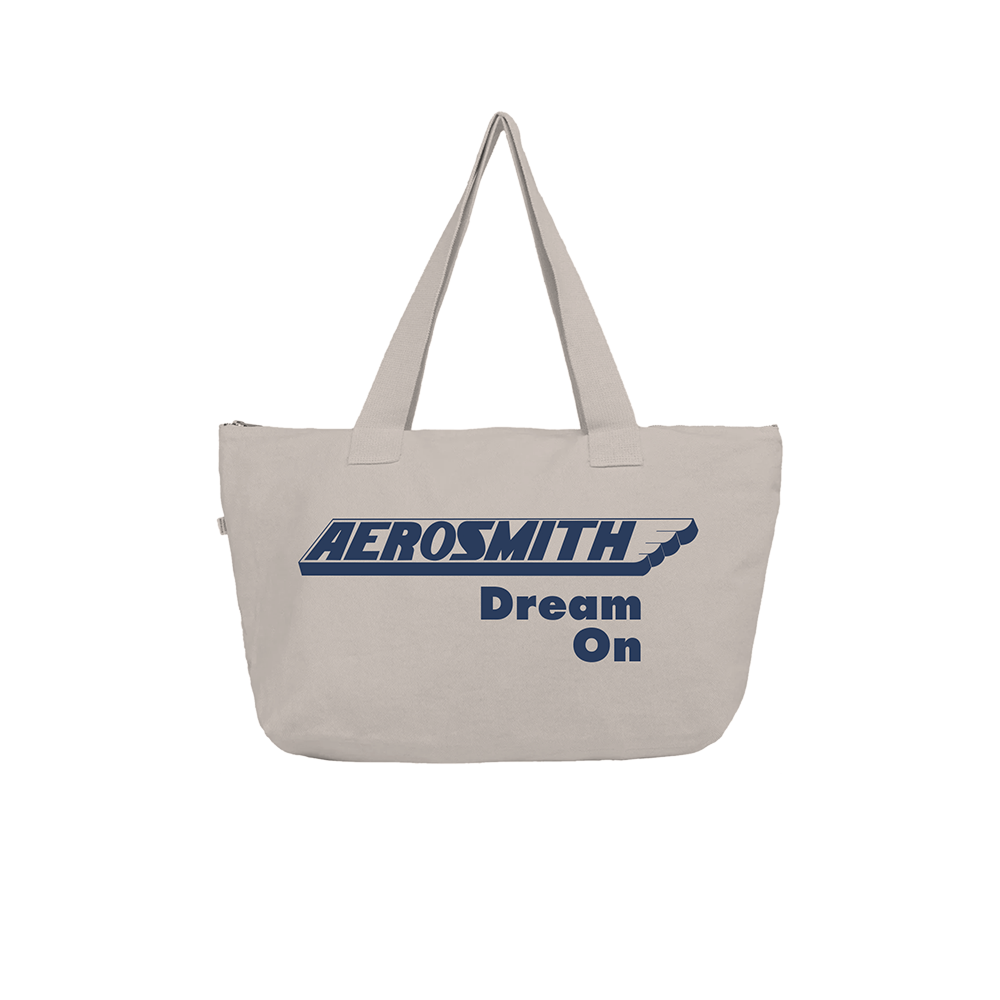 Aerosmith Dream On tote bag naturale oversize stampa navy