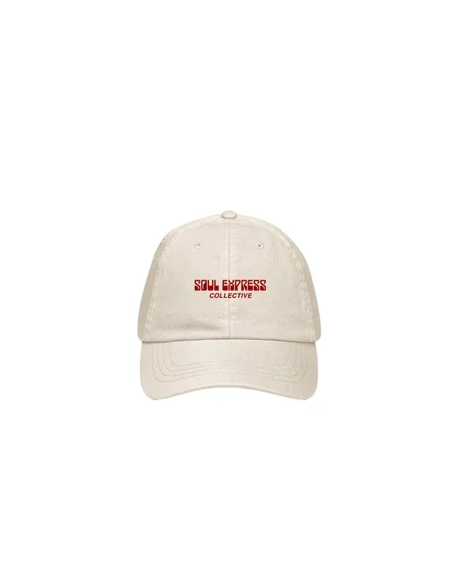 Soul Express Records Hat Logo 6 Panel cappello panna ricamo