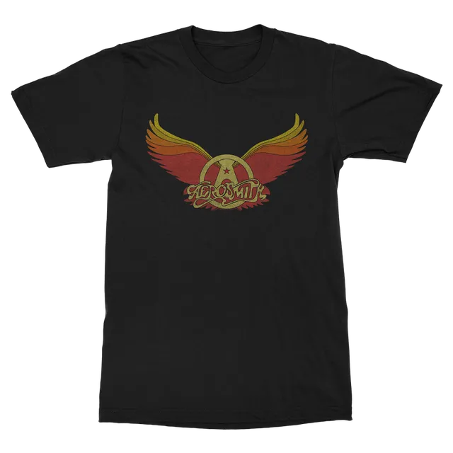 Aerosmith Vintage Wings Logo maglietta nera unisex