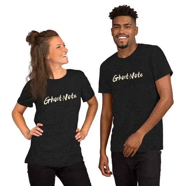 Ghost-Note maglietta unisex nera cotone pettinato