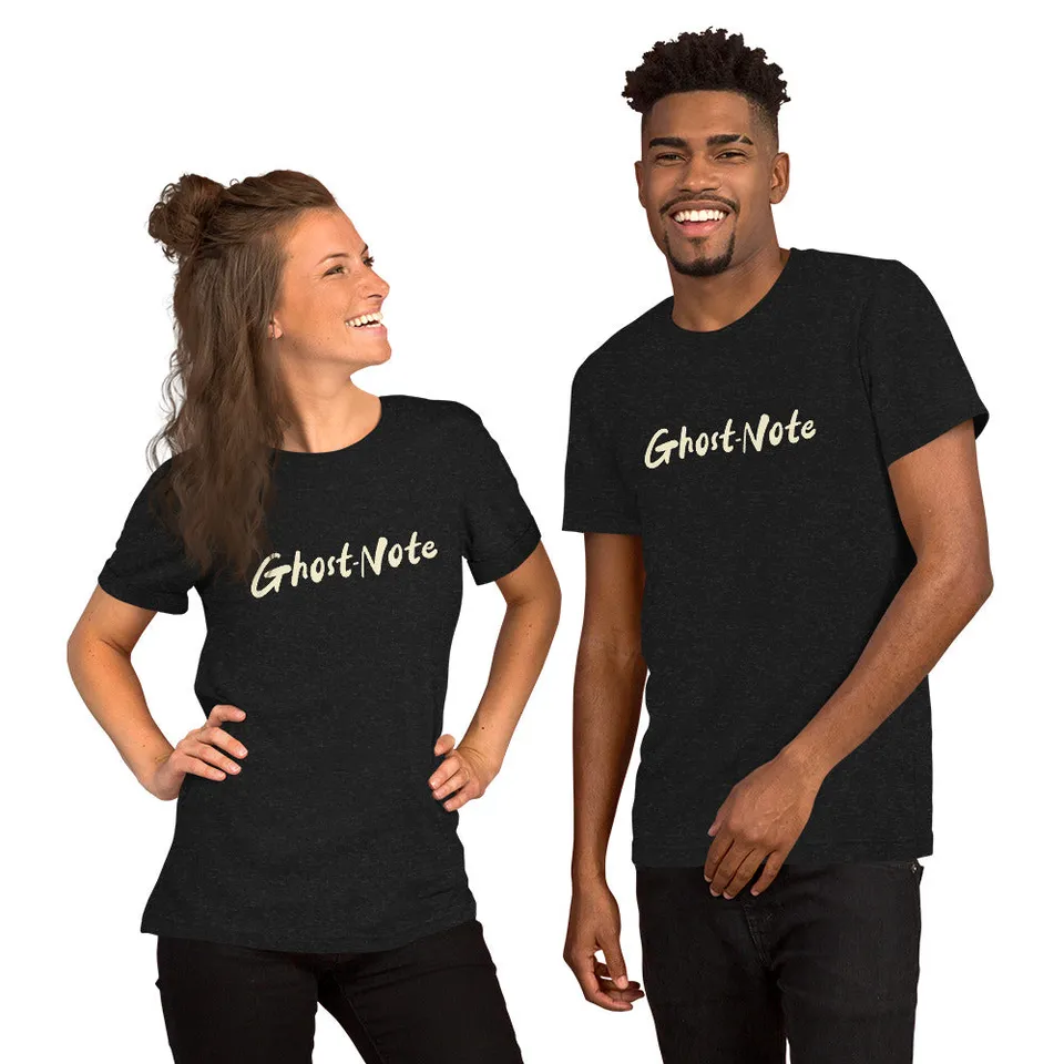 Ghost-Note maglietta unisex nera cotone pettinato