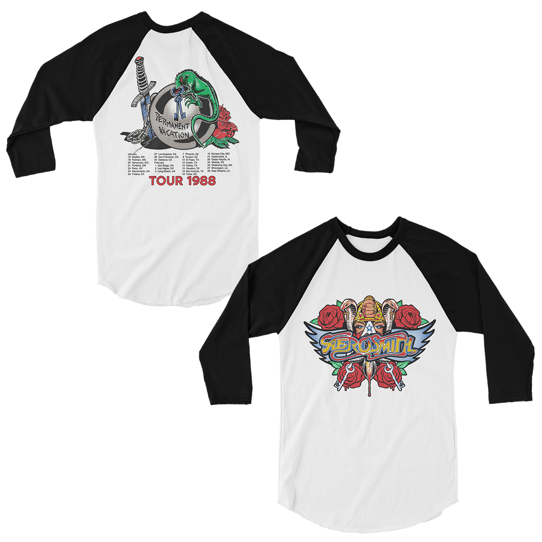 Aerosmith Permanent Vacation Tour maglietta raglan