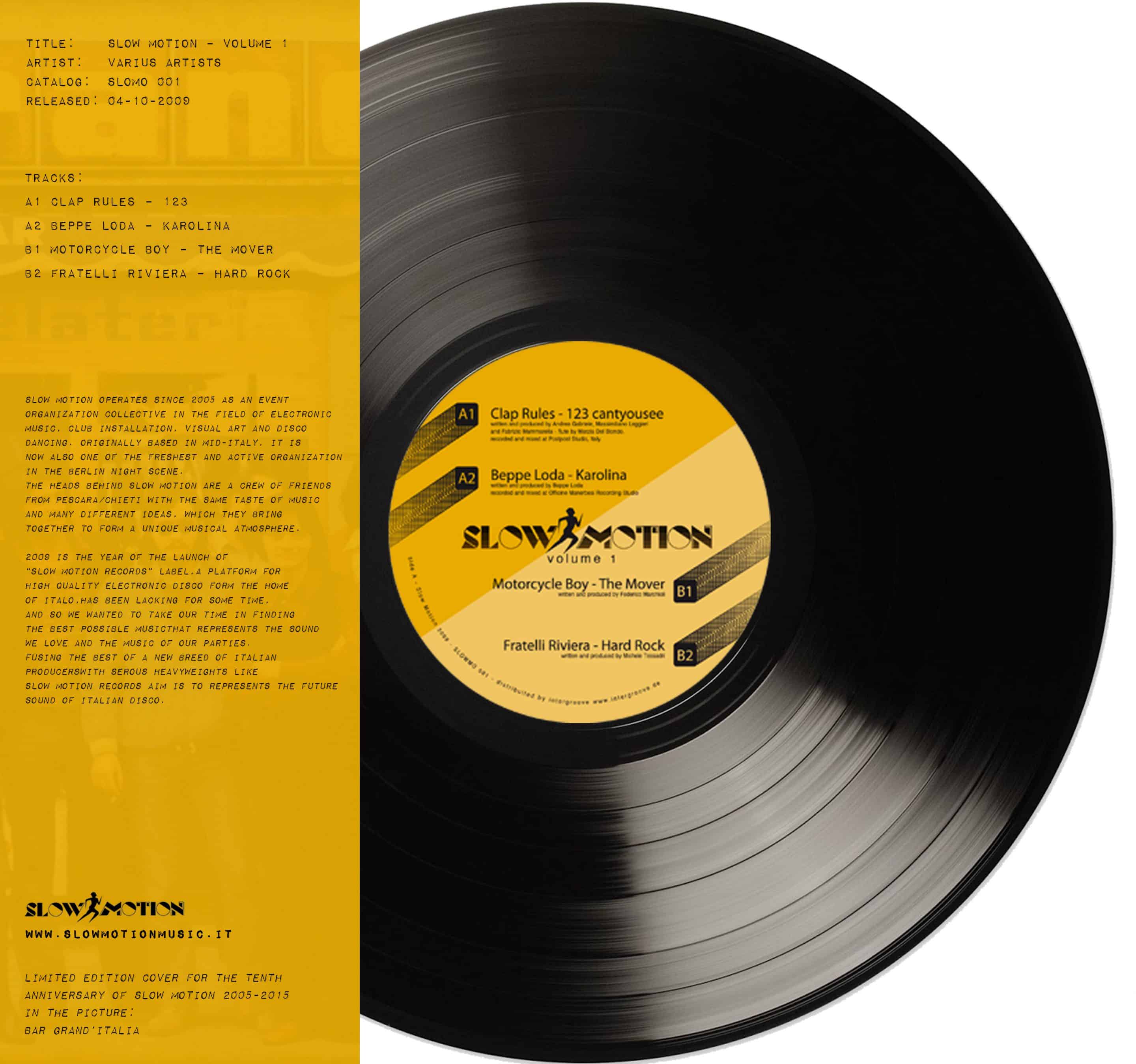 Slow Motion Volume Uno vinile compilation 2009