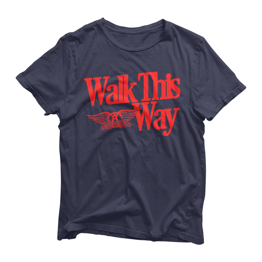 Aerosmith Walk This Way Liberty maglietta blu navy cotone