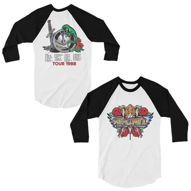 Aerosmith Permanent Vacation Tour maglietta raglan
