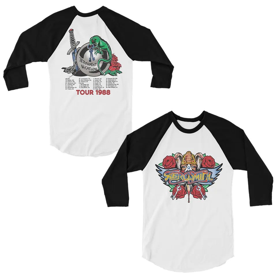 Aerosmith Permanent Vacation Tour maglietta raglan