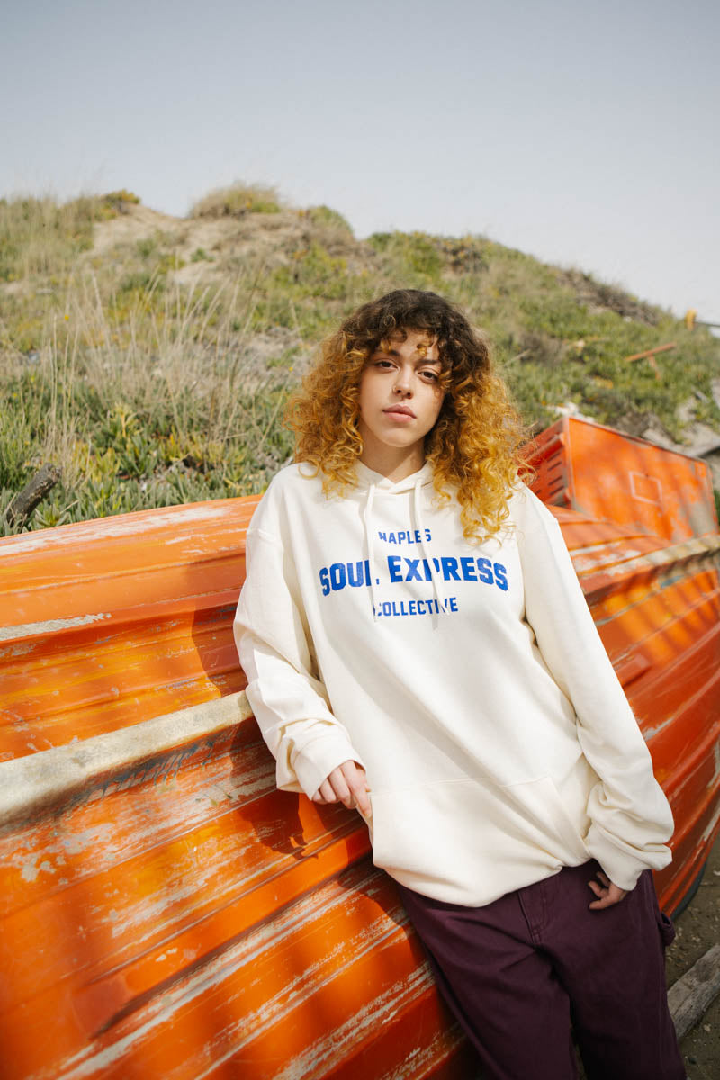 Soul Express College felpa con cappuccio beige cotone