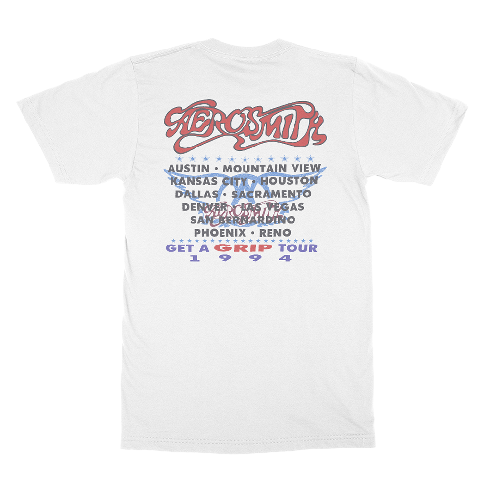 Aerosmith Get A Grip Tour 1994 t-shirt bianca