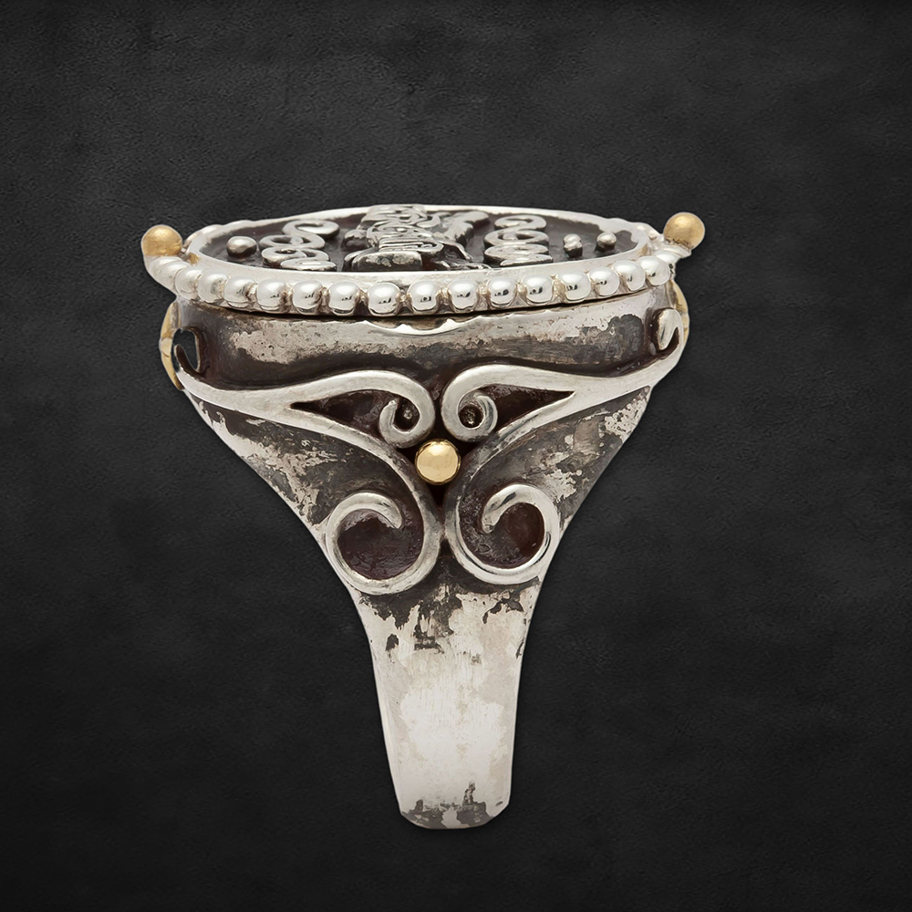 Aerosmith Sin City anello argento finitura lucida