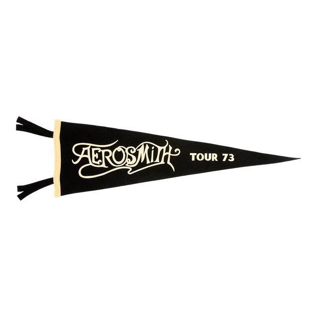 Aerosmith Tour 73 gagliardetto feltro nero 9x27