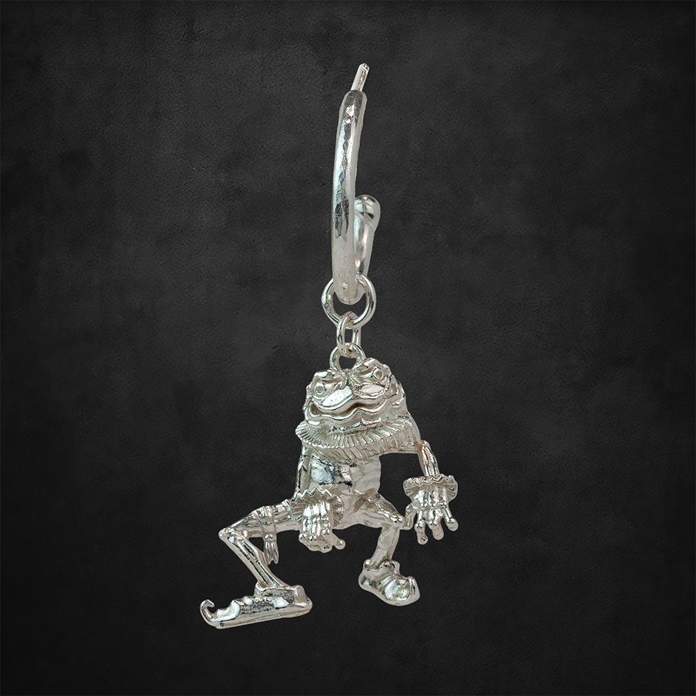 Aerosmith Hopscotch orecchino argento singolo patina
