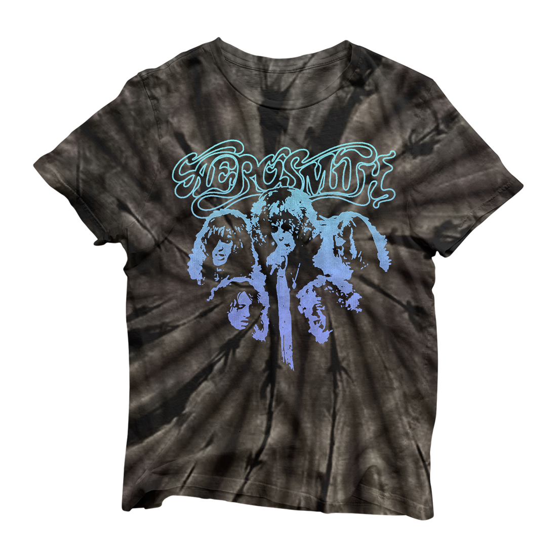 Aerosmith Black Tye Dye Photo maglietta nera tie dye