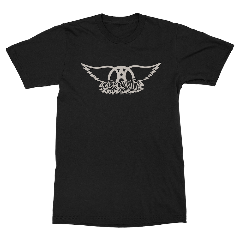 Aerosmith White Wings t-shirt nera logo bianco