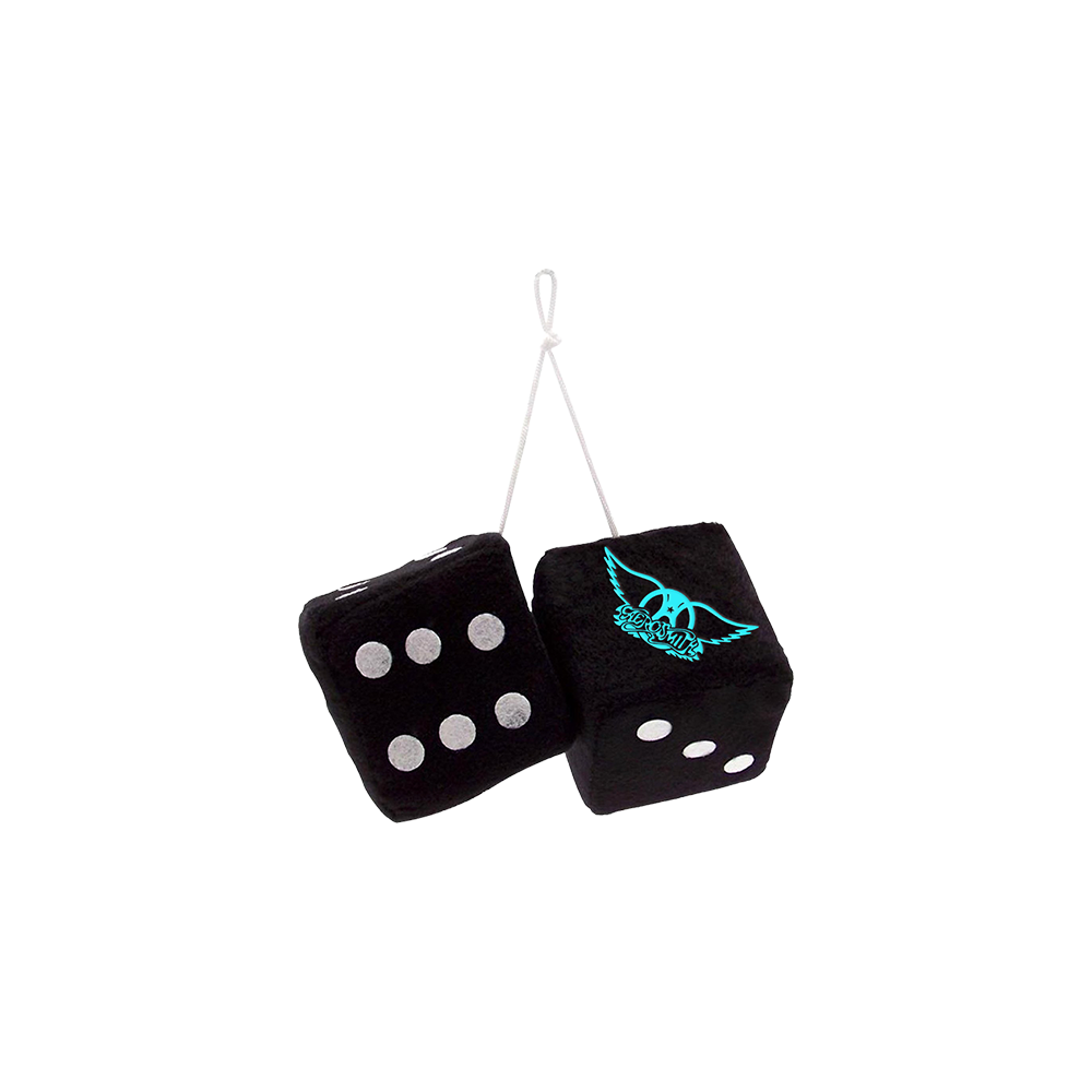 Aerosmith Car Dice dadi auto neri logo blu