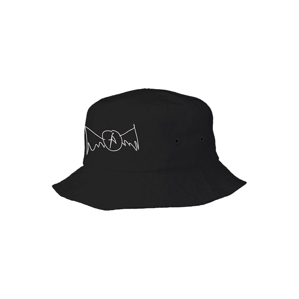 Aerosmith Wings cappello bucket hat nero ricamato