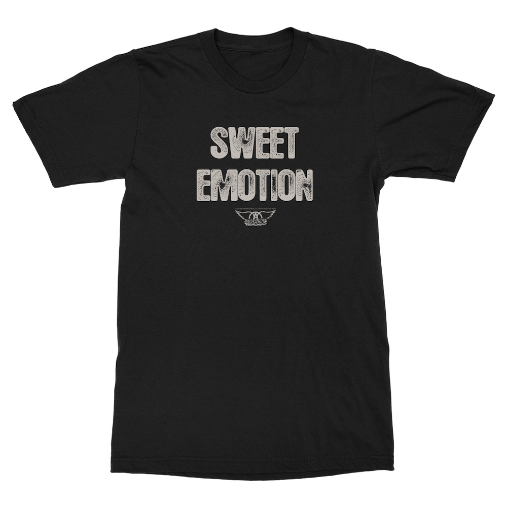 Aerosmith Sweet Emotion t-shirt nera unisex stampa testo