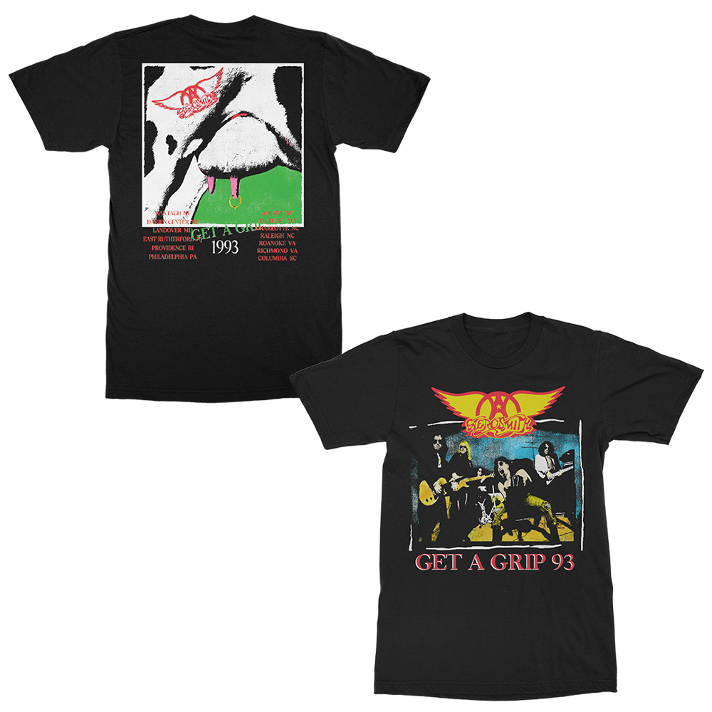 Aerosmith Get A Grip 93 maglietta nera tour 1993