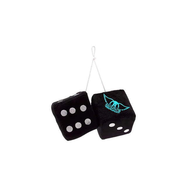 Aerosmith Car Dice dadi auto neri logo blu