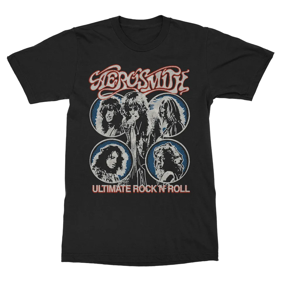Aerosmith Ultimate Rock N Roll maglietta nera vintage