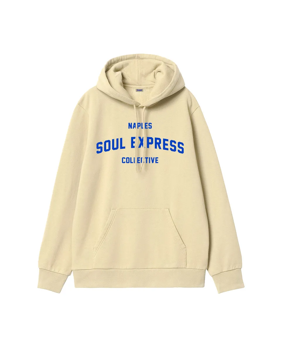 Soul Express College felpa con cappuccio beige cotone