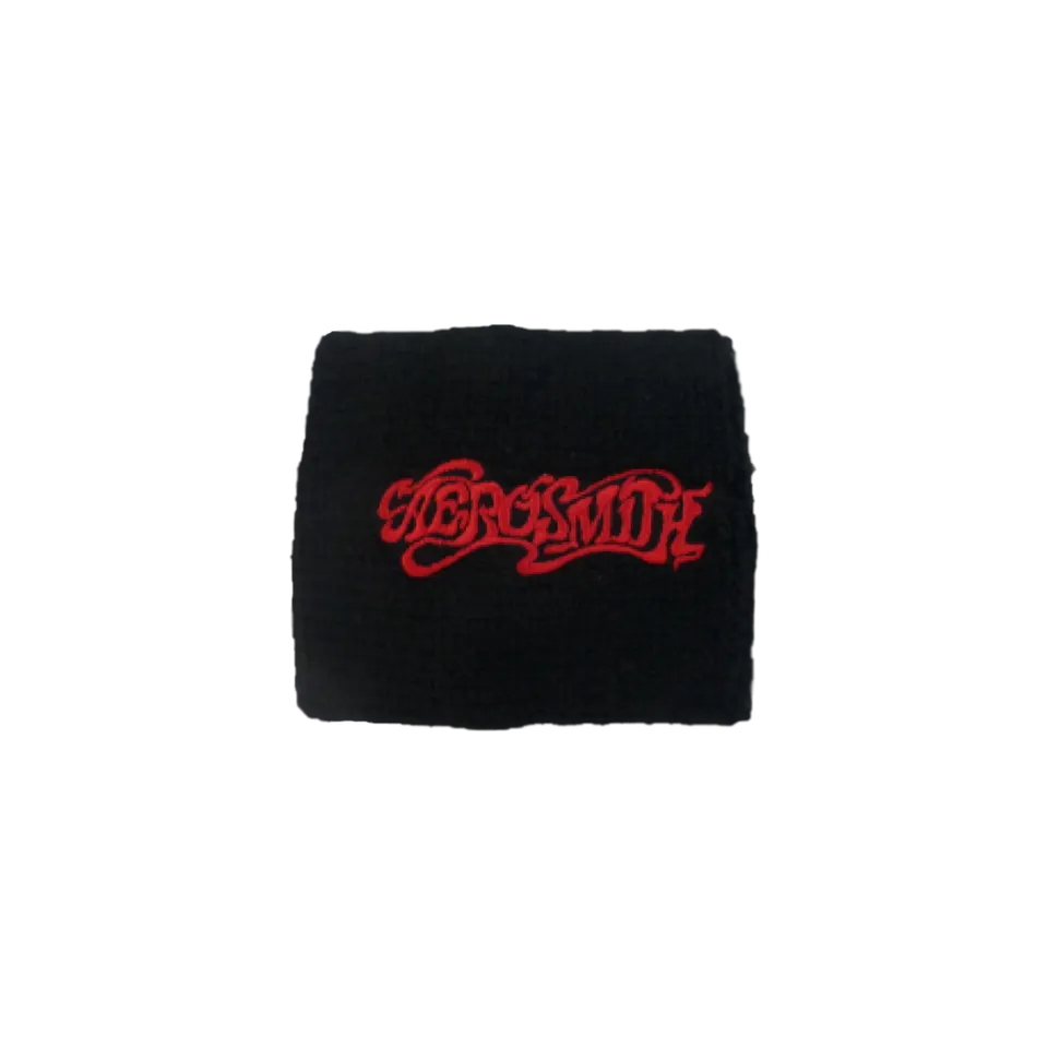 Aerosmith Logo fascia polso spugna nera