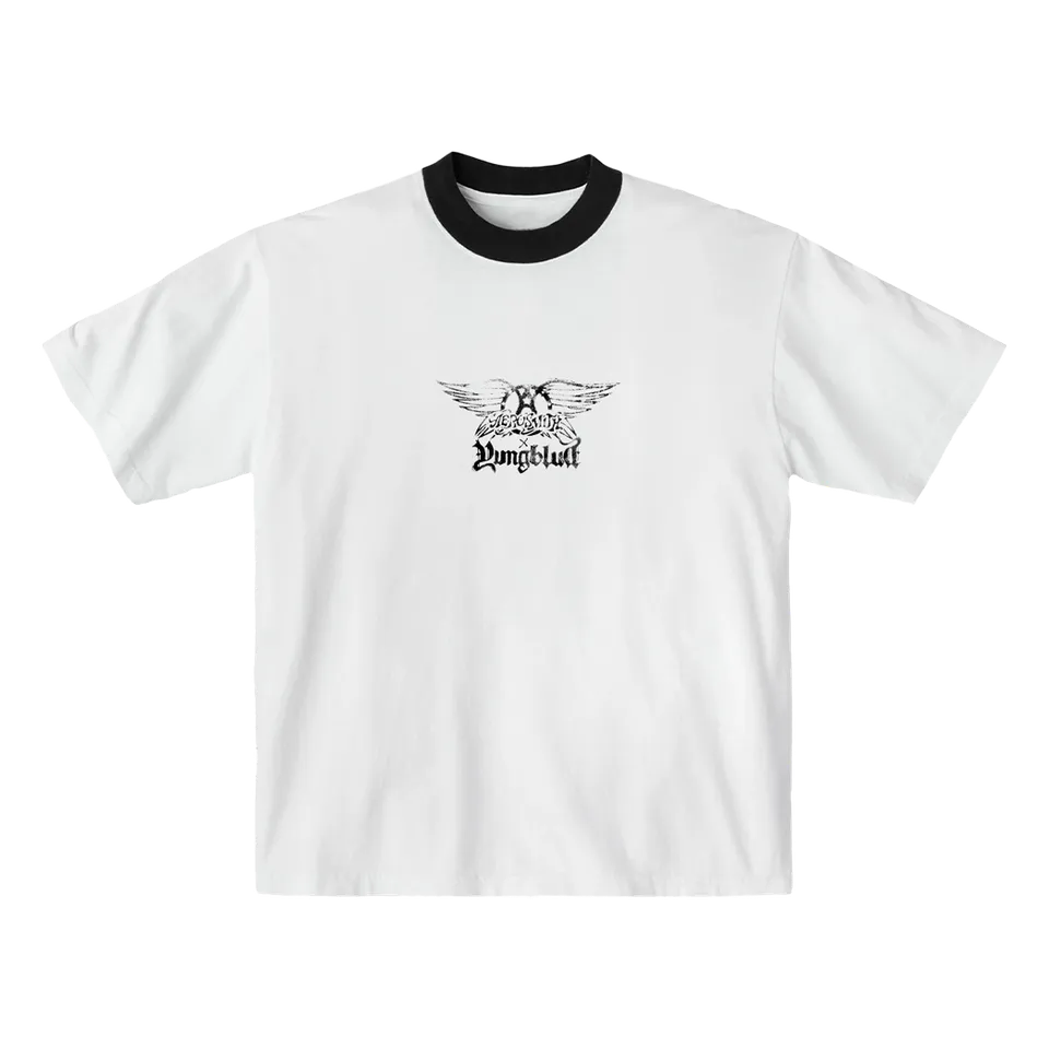 Aerosmith One More Time maglietta ringer bianca cotone