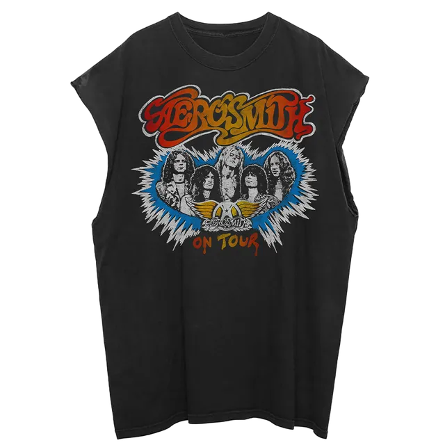 Aerosmith 1979 canotta smanicata nera Night In The Ruts Tour