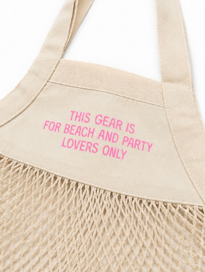 Soul Express Records Beach & Party Lovers borsa rete beige
