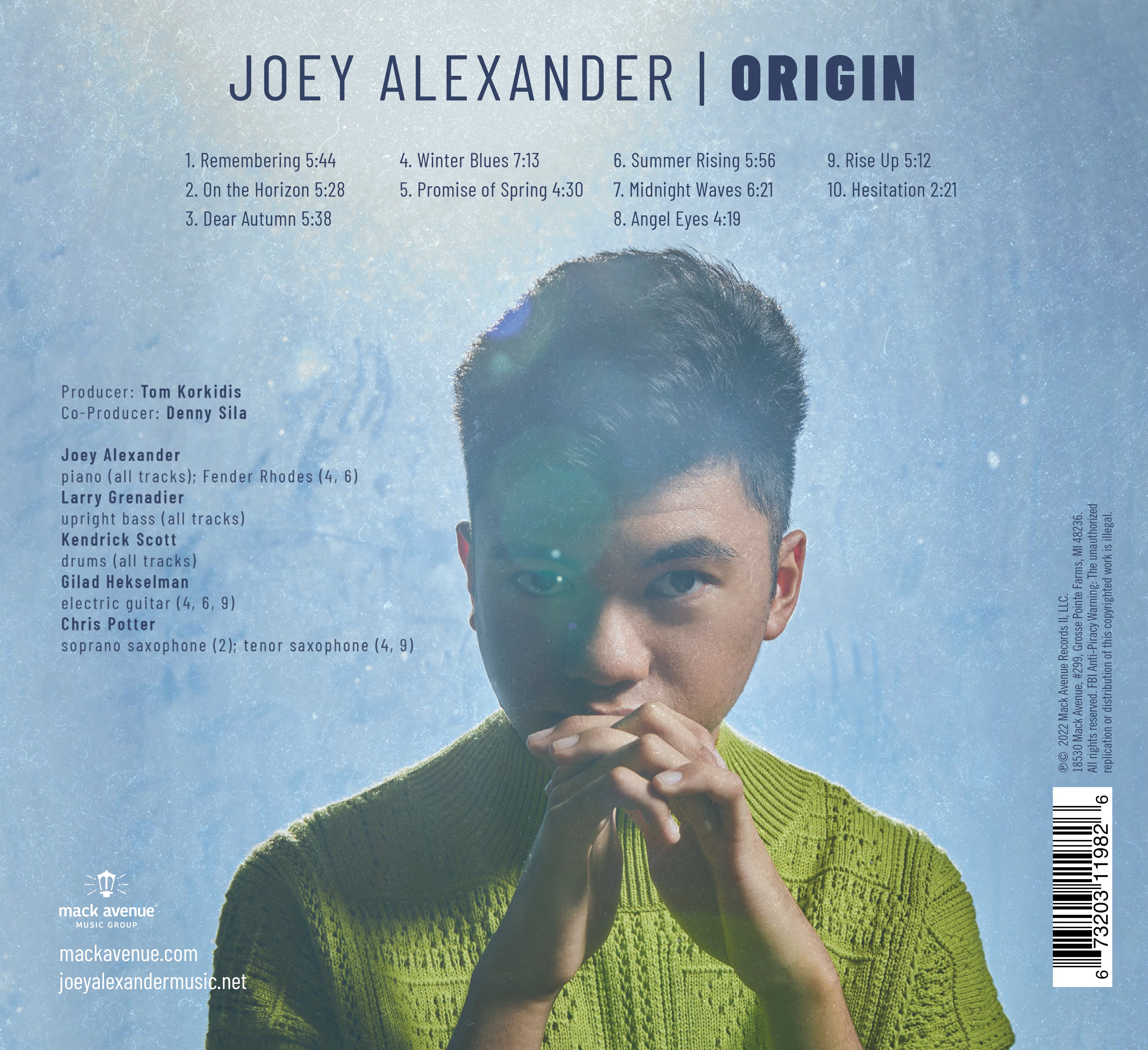Mack Avenue Joey Alexander Origin CD piano jazz