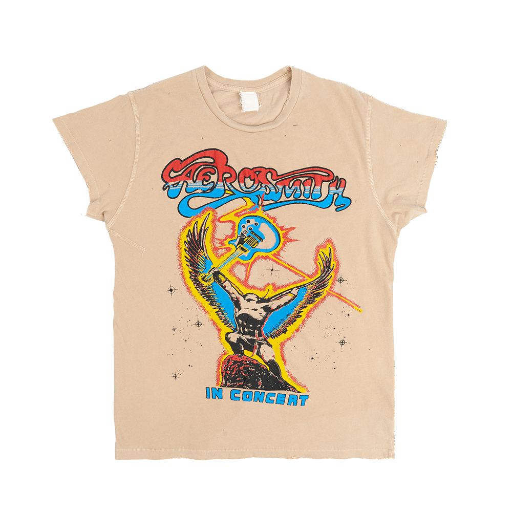 Aerosmith In Concert maglietta cotone effetto vintage Madeworn