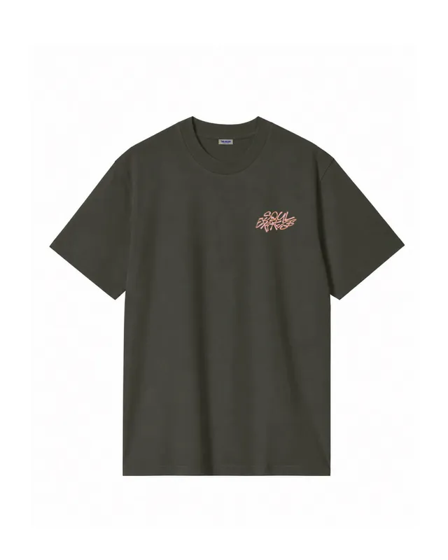 Soul Express New Logo Blur T-shirt nera oversize in cotone