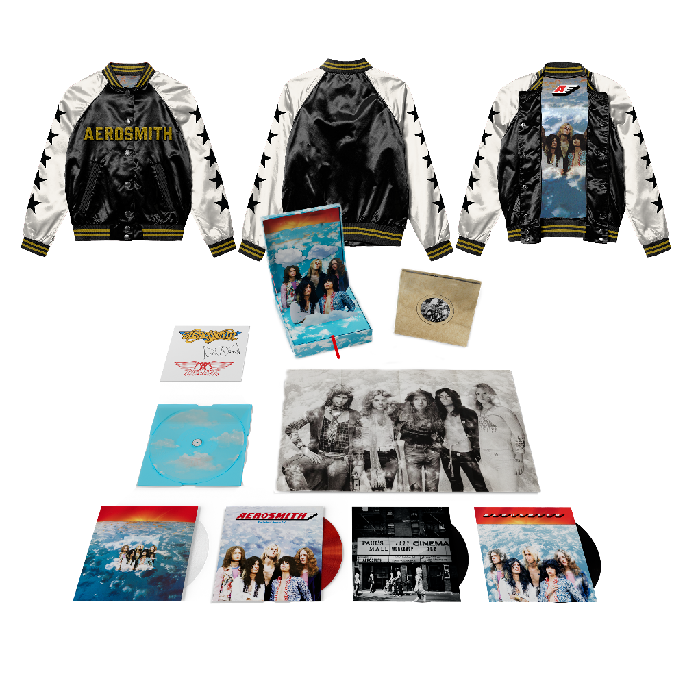 Aerosmith Legendary Debut fanpack box 5LP + bomber raso