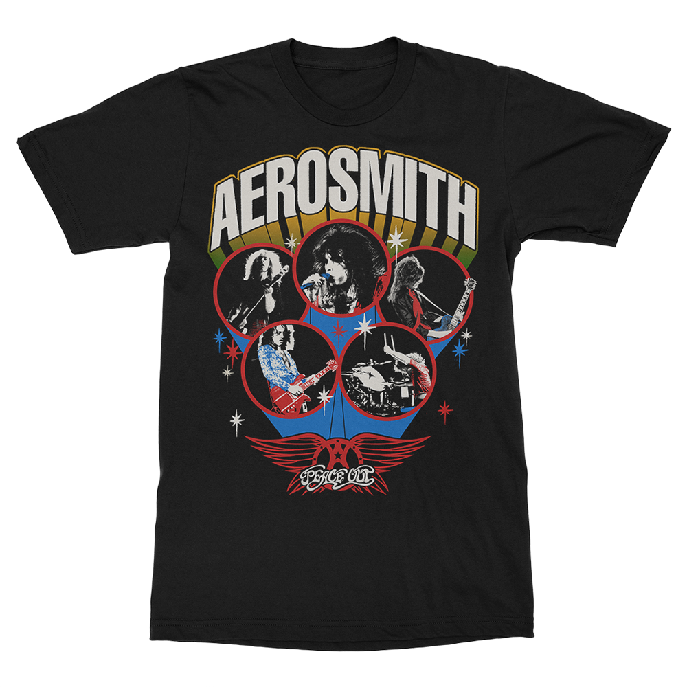 Aerosmith Peace Out Tour T-Shirt Nera Date Tour