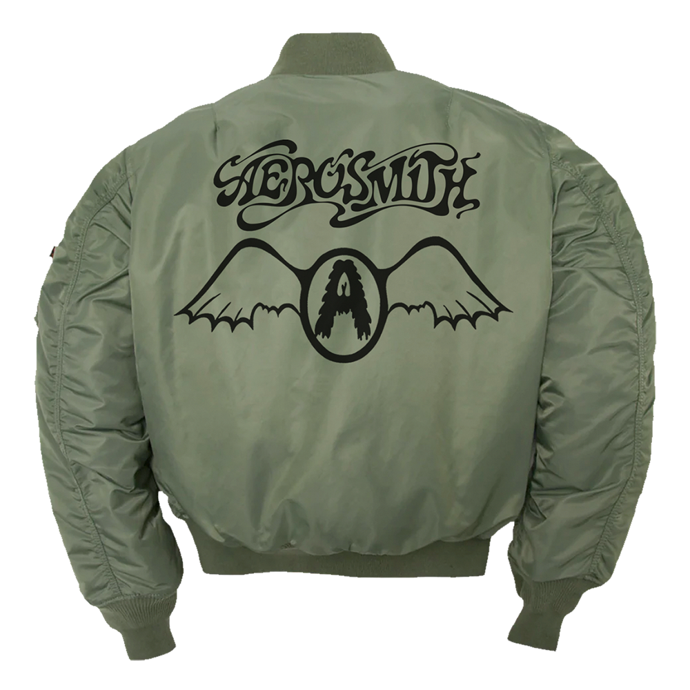 Aerosmith Get Your Wings giacca bomber verde