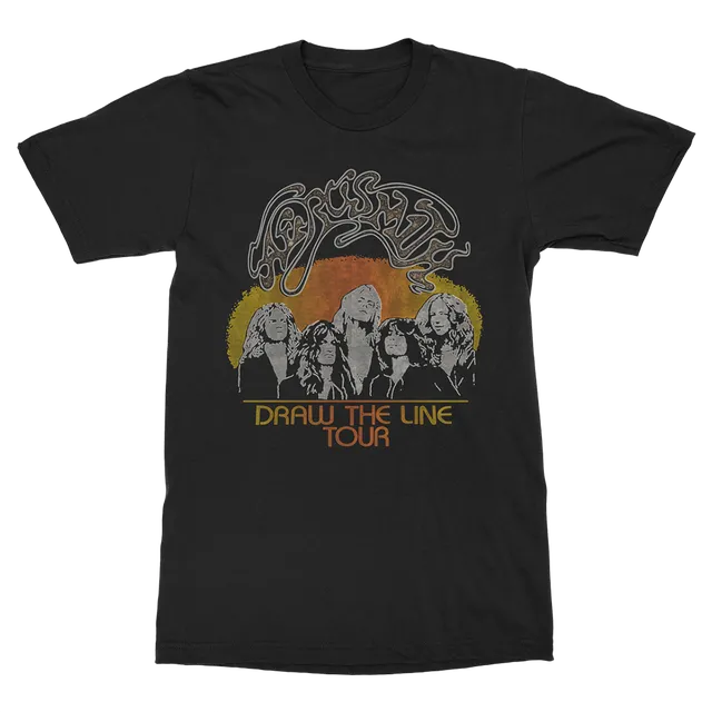 Aerosmith Draw The Line In Concert t-shirt nera cotone