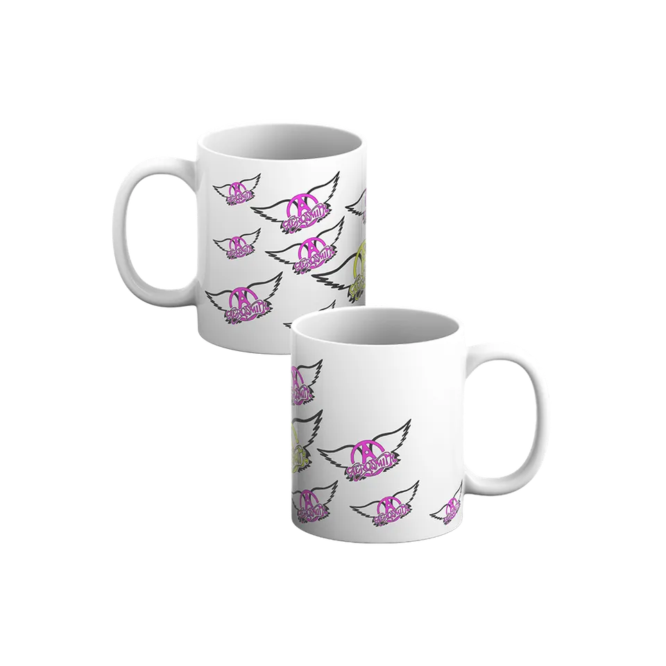 Aerosmith Wings tazza bianca 11 oz logo alato