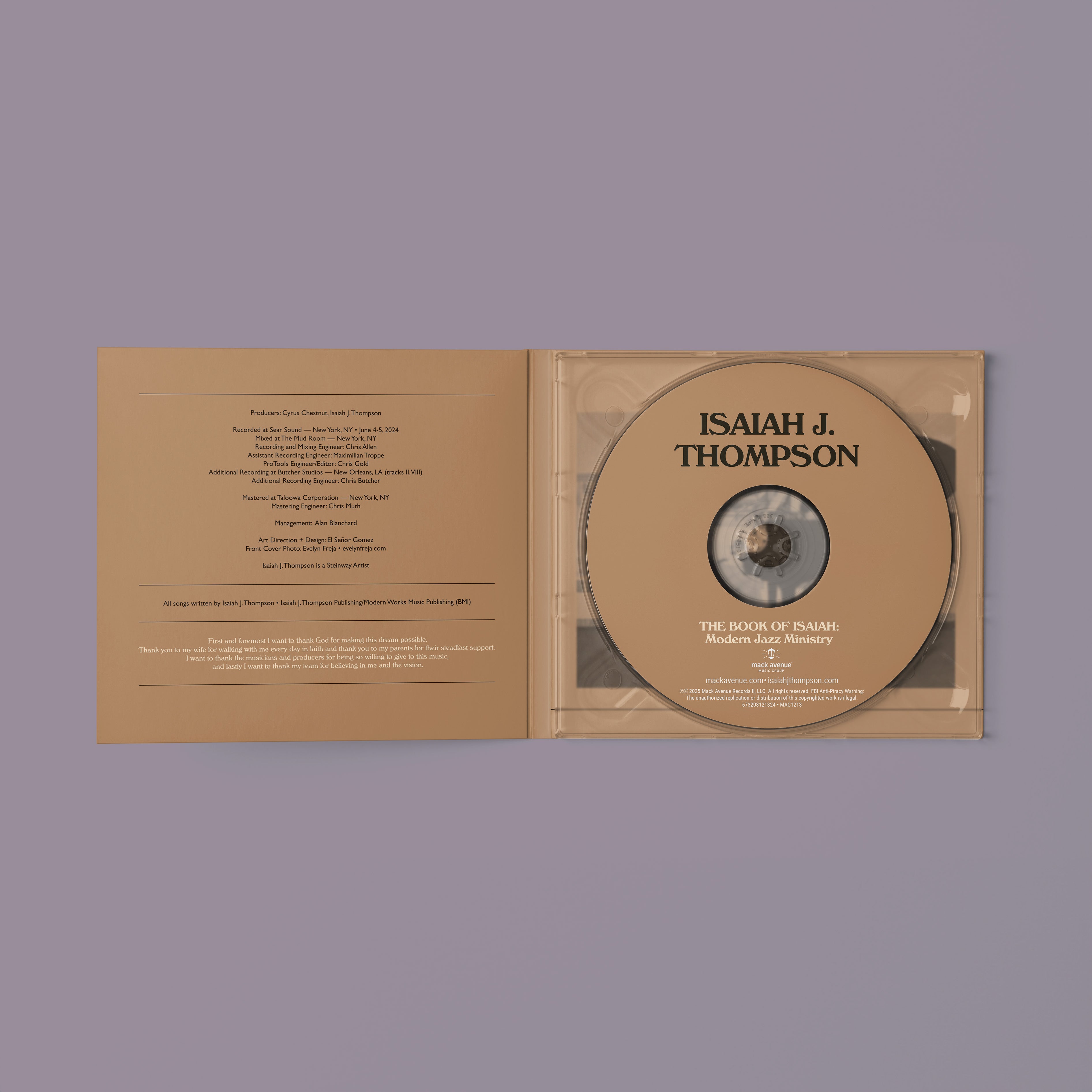Isaiah J. Thompson The Book of Isaiah CD piano jazz