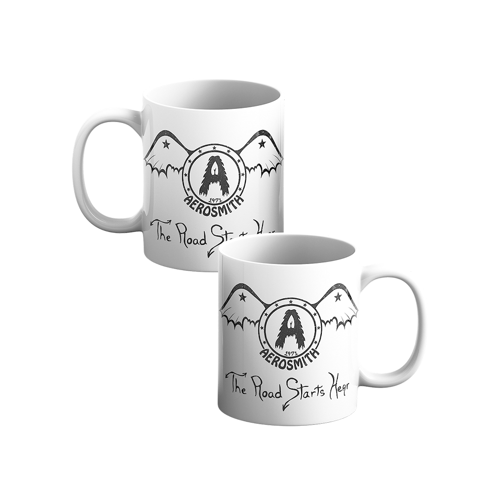 Aerosmith The Road Starts Hear tazza bianca 11oz