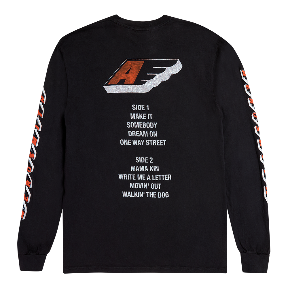 Aerosmith Legendary Debut Tracklist maglia manica lunga cotone