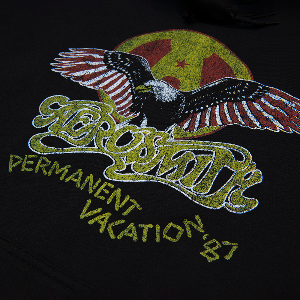 Aerosmith Permanent Vacation felpa cappuccio nera